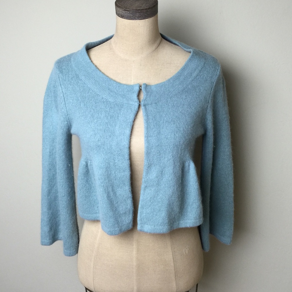Anthropologie angora/wool blend shrug